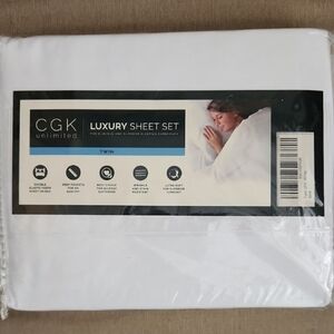 GK Luxury White Sheet Set - Twin